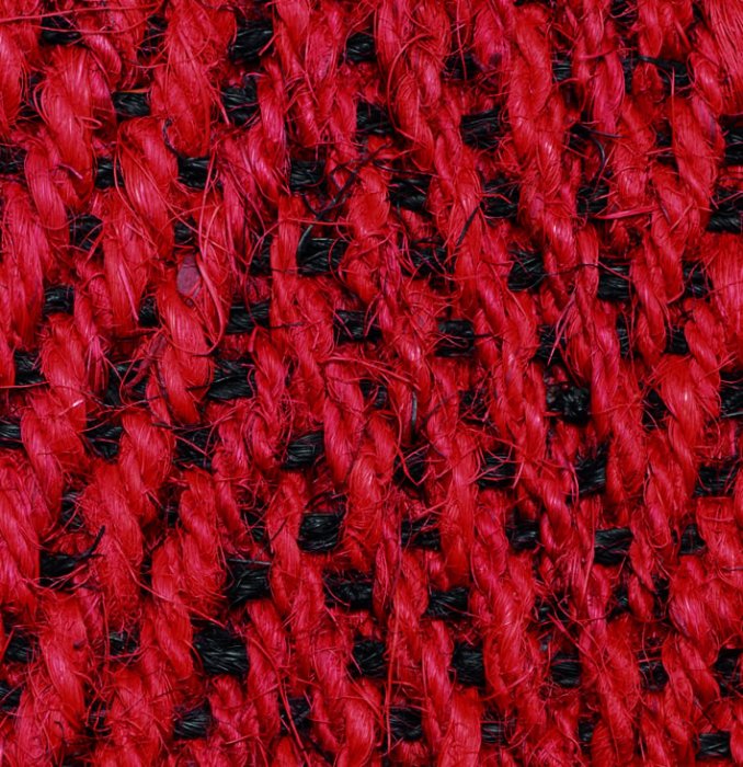 Bangalore Kokosläufer rot-schwarz unbeschichtet